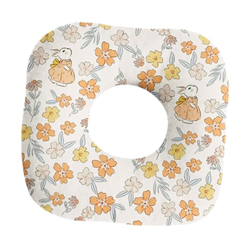 KiBcsLic Ohrloch-Kissen Ergonomisches Ohrschutz-Kissen mit Donut-Form Und Waschbarem Mikrofaserbezug für Sofa Büro Reisen Schlafzimmer Zuhause, Gelbe Blume von KiBcsLic