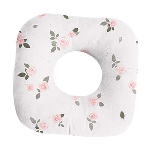 KiBcsLic Ohrloch-Kissen Ergonomisches Ohrschutz-Kissen mit Donut-Form Und Waschbarem Mikrofaserbezug für Sofa Büro Reisen Schlafzimmer Zuhause, Rose von KiBcsLic