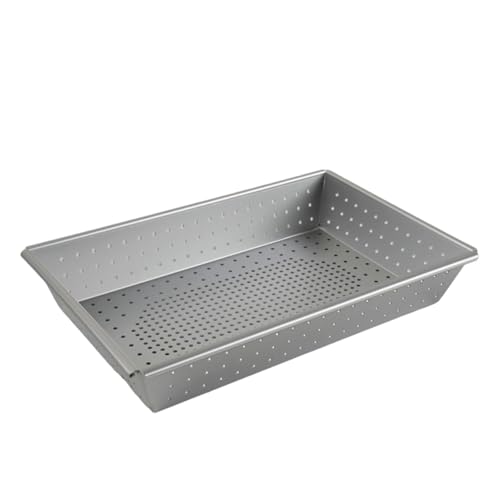 KiBcsLic Pizzabackblech Als Tiefe Pizzapfanne Und Quadratische Brotbackform Auch Auflaufform Aus Aluminiumlegierung für Gleichmäßige Wärme für Bäckerei Und De, 11x7 Zoll von KiBcsLic