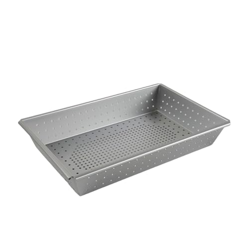 KiBcsLic Pizzabackblech Als Tiefe Pizzapfanne Und Quadratische Brotbackform Auch Auflaufform Aus Aluminiumlegierung für Gleichmäßige Wärme für Bäckerei Und De, 13 X 9 Zoll von KiBcsLic