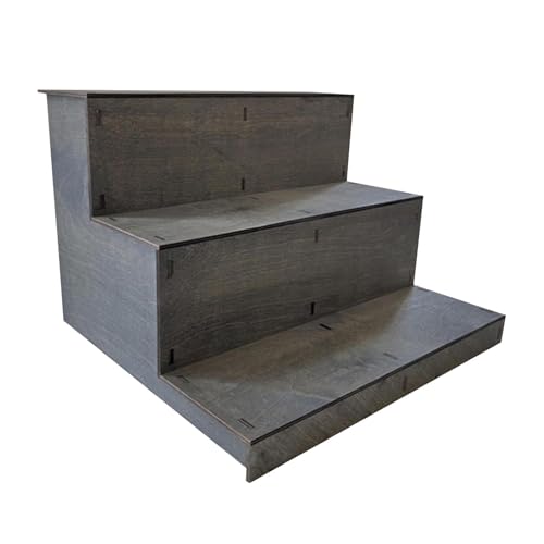KiBcsLic Präsentationsständer Als Dessertständer Und Holzregal Dreistufige Etagere Und Warenpräsenter Aus Massivholz für Feiern Und Verkaufsstände, Schwarz KiBcsLic Präsentationsständer Als Dessertständer Und Holzregal Dreistufige Etagere Und Warenpräsenter Aus Massivholz für Feiern Und Verkaufsstände, Schwarz von KiBcsLic