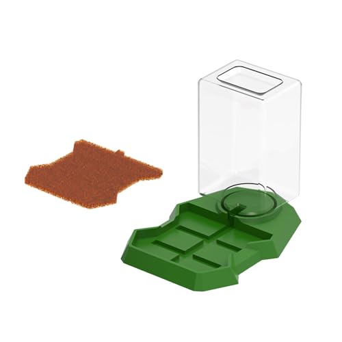 KiBcsLic Reptilien Wasserspender Transparente Wasserflasche Futterspender Terrarien Zubehör mit Sichtbarem Füllstand für Geckos Chamäleons Habitate, Braun von KiBcsLic