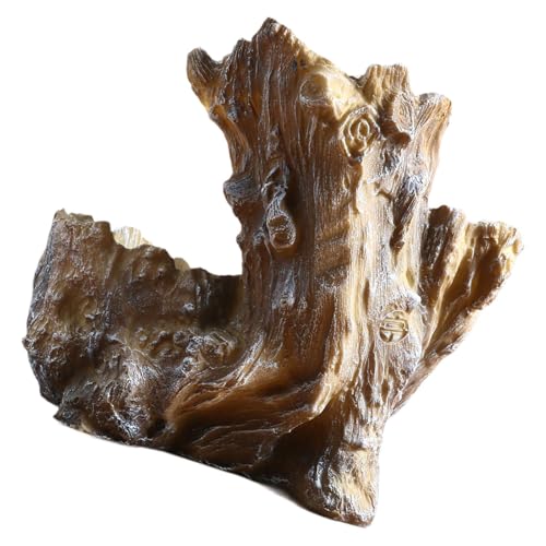 KiBcsLic Resin Blumentopf Pflanzgefäß Baumstumpf Driftwood Kunstharz Ornament Irreguläre Vase mit Drainagesystem für Schlafzimmer Küche Büro, Braunweiß KiBcsLic Resin Blumentopf Pflanzgefäß Baumstumpf Driftwood Kunstharz Ornament Irreguläre Vase mit Drainagesystem für Schlafzimmer Küche Büro, Braunweiß von KiBcsLic