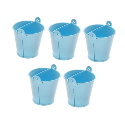 KiBcsLic Sammlung von 5 Metallvasen für Partygeschenke Und Süßigkeitenpräsentation, Blau von KiBcsLic