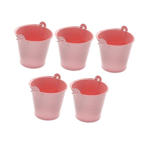 KiBcsLic Sammlung von 5 Metallvasen für Partygeschenke Und Süßigkeitenpräsentation, Rosa von KiBcsLic