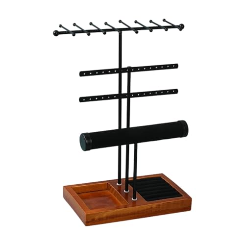 KiBcsLic Schmuck Organizer Tablett, Vielseitig, Ohr Display Halter, Halskettenaufhänger für Vitrine, Schminktisch, Schwarz KiBcsLic Schmuck Organizer Tablett, Vielseitig, Ohr Display Halter, Halskettenaufhänger für Vitrine, Schminktisch, Schwarz von KiBcsLic