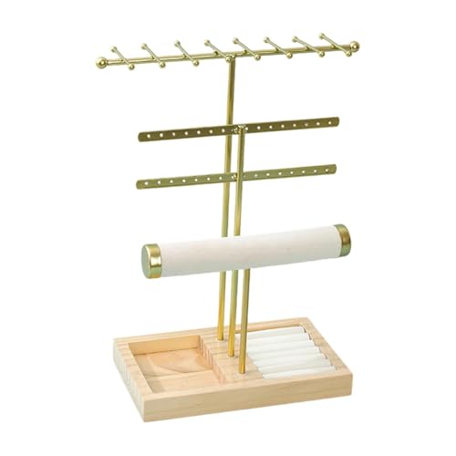 KiBcsLic Schmuck Organizer Tablett, Vielseitig, Ohr Display Halter, Halskettenaufhänger für Vitrine, Schminktisch, Weiß Aus Holz KiBcsLic Schmuck Organizer Tablett, Vielseitig, Ohr Display Halter, Halskettenaufhänger für Vitrine, Schminktisch, Weiß Aus Holz von KiBcsLic