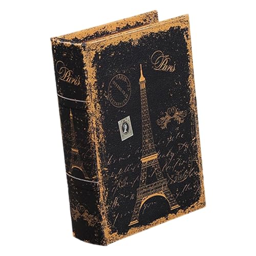 KiBcsLic Simulation Buchfigurine Miniatur Buchmodell Vintage Schmuckkasten Holz PU Material Fotografie Requisiten Dekoration für Büro Studie Café Wohnzimmer Bü, Style B von KiBcsLic