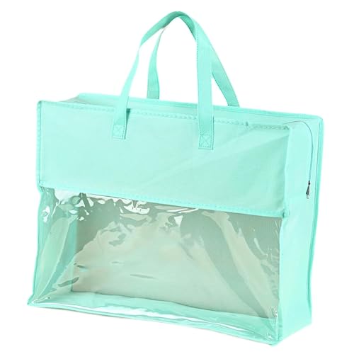 KiBcsLic Staubschutzbeutel Als Aufbewahrungstasche Hängetasche Handtaschenhülle Und Reißverschlussbeutel Leichte Faltbare Tasche Aus PVC für Kissenbezüge Bett, 45cmx35cmx15cm von KiBcsLic