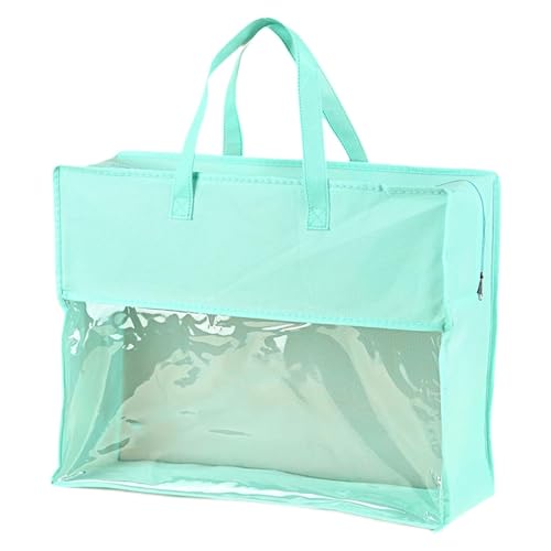 KiBcsLic Staubschutzbeutel Als Aufbewahrungstasche Hängetasche Handtaschenhülle Und Reißverschlussbeutel Leichte Faltbare Tasche Aus PVC für Kissenbezüge Bett, 50cmx40cmx11cm von KiBcsLic