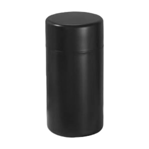 KiBcsLic Teedose, Blechdose, Auslaufsicher, Mehrzweck Kreativ Küchendose, Edelstahl, für Losen Tee, Kaffeebohnen, Schwarz 550ml von KiBcsLic