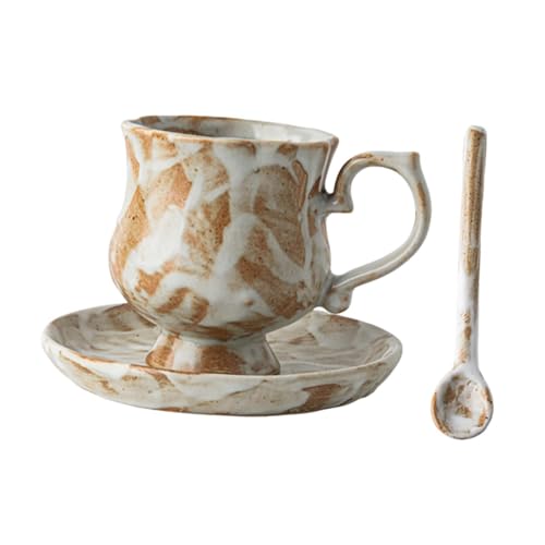 KiBcsLic Teetasse Und Untertasse Set Porzellan Teetasse Sets Stilvolle Vielseitige Einzigartige Latte Tasse von KiBcsLic