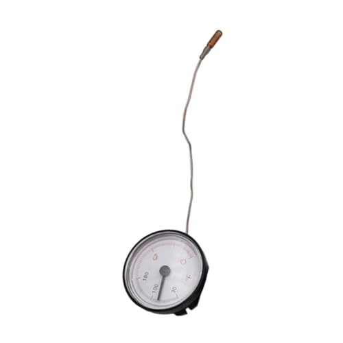 KiBcsLic Temperaturmessgerät Mechanisch mit Innenbereich Home Office Küche Kochen Axial Zifferblatt Thermometer mit Kapillarrohr, A Fahrenheit von KiBcsLic