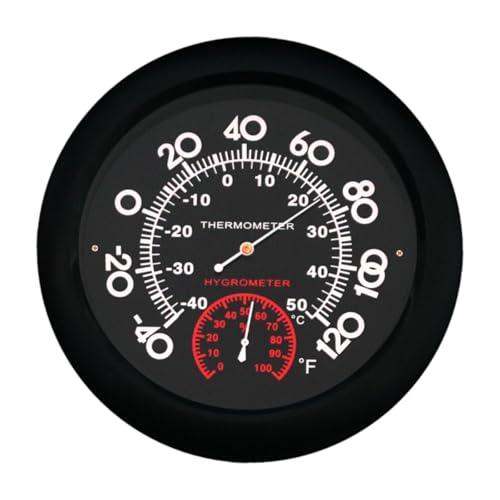 KiBcsLic Thermometer Hygrometer Wetterstation Wandmontage Professionelles Feuchtigkeitsmessgerät mit Klarer Skala Temperatur für Die Küche, Type A KiBcsLic Thermometer Hygrometer Wetterstation Wandmontage Professionelles Feuchtigkeitsmessgerät mit Klarer Skala Temperatur für Die Küche, Type A von KiBcsLic