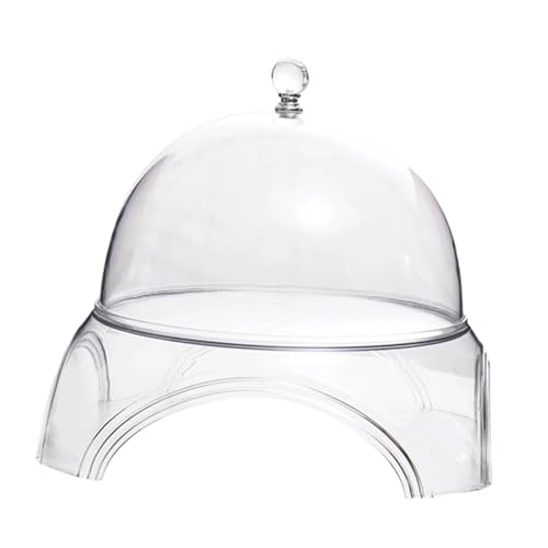 KiBcsLic Tortenplatte Als Kuchenpräsenter Serviertablett Und Gebäckschale Eine Stabile Dessertplatte Aus PET mit Haube Zur Präsentation für Cafés Bäckereien U, 27.3 cm X 28 cm von KiBcsLic