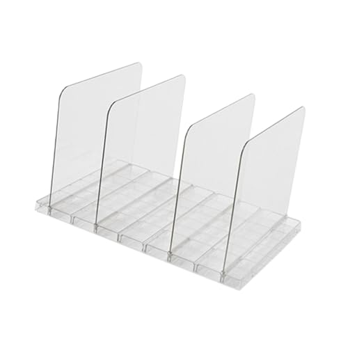 KiBcsLic Transparenter Buchstützen Zeitschriftenordner Organizer für Arbeitsplatten Bücherregal Im Wohnzimmer von KiBcsLic