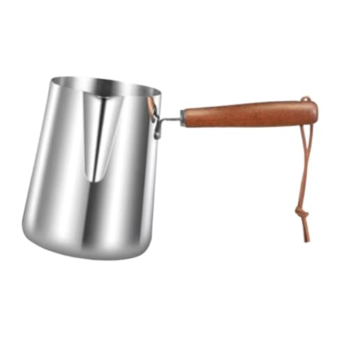 KiBcsLic Türkische Kaffeekanne Milchtopf Teekocher Und Butterwärmer mit Tropffreiem Ausguss Und Holzgriff für Die Zubereitung von Kaffee Tee Und Schokol, 900 Ml 9 cm X 13.5 KiBcsLic Türkische Kaffeekanne Milchtopf Teekocher Und Butterwärmer mit Tropffreiem Ausguss Und Holzgriff für Die Zubereitung von Kaffee Tee Und Schokol, 900 Ml 9 cm X 13.5 von KiBcsLic
