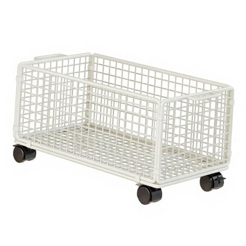 KiBcsLic Under Desk Storage Cart Rollender Datei Organizer Aufbewahrungsbox Mobil Bücherregal Eisen Mesh mit Rädern für Arbeitsplatz Schule Wohnung, Weiß, S KiBcsLic Under Desk Storage Cart Rollender Datei Organizer Aufbewahrungsbox Mobil Bücherregal Eisen Mesh mit Rädern für Arbeitsplatz Schule Wohnung, Weiß, S von KiBcsLic