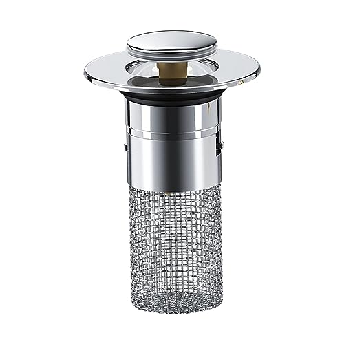 KiBcsLic Universal Abflussstopfen für Badezimmerwaschbecken, Abflusssieb für Waschbecken, Push Typ, Beckengebundener Abflussfilter für Hoteltoiletten, Haushalt, PP-Kern KiBcsLic Universal Abflussstopfen für Badezimmerwaschbecken, Abflusssieb für Waschbecken, Push Typ, Beckengebundener Abflussfilter für Hoteltoiletten, Haushalt, PP-Kern von KiBcsLic