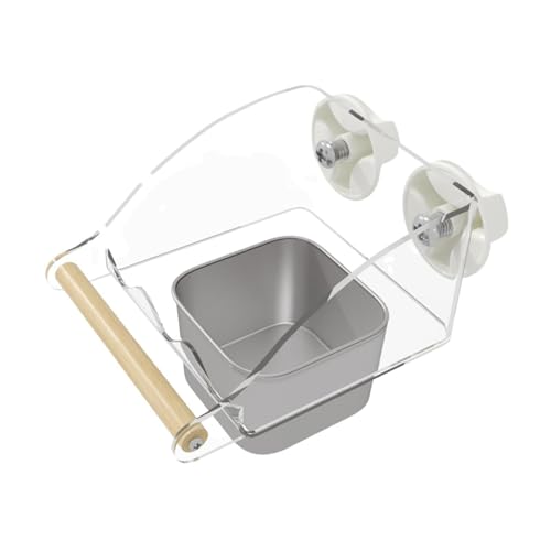 KiBcsLic Vogelfutterspender für Käfig, Acryl Futterbehälter für Wellensittiche, Kakadus, Unzertrennliche KiBcsLic Vogelfutterspender für Käfig, Acryl Futterbehälter für Wellensittiche, Kakadus, Unzertrennliche von KiBcsLic