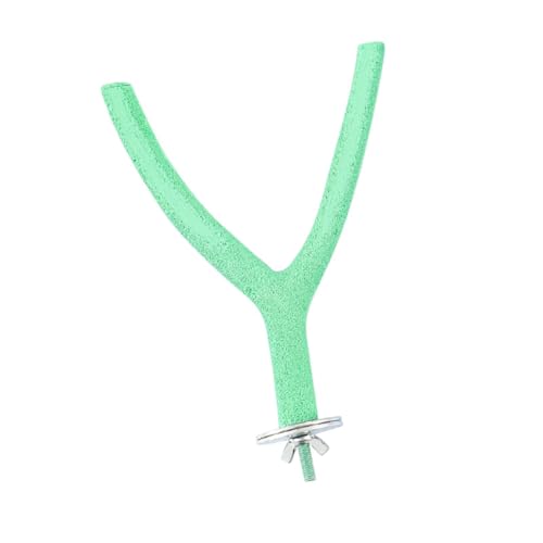 KiBcsLic Vogelsitzstange Papageienast Kletterspielzeug Und Käfigdekoration Aus Harz für Eine Artgerechte Haltung für Nymphensittiche Und Andere Kleine Vogelart, GrÜn von KiBcsLic