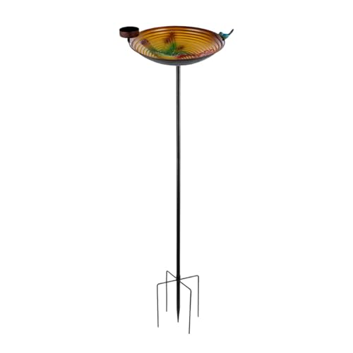 KiBcsLic Vogeltränke Vogel Futterstelle Vogelfutterspender Vogelbad mit Stabilem Eisen Metallstab Multifunktional Einfache Montage für Garten Terrasse KiBcsLic Vogeltränke Vogel Futterstelle Vogelfutterspender Vogelbad mit Stabilem Eisen Metallstab Multifunktional Einfache Montage für Garten Terrasse von KiBcsLic