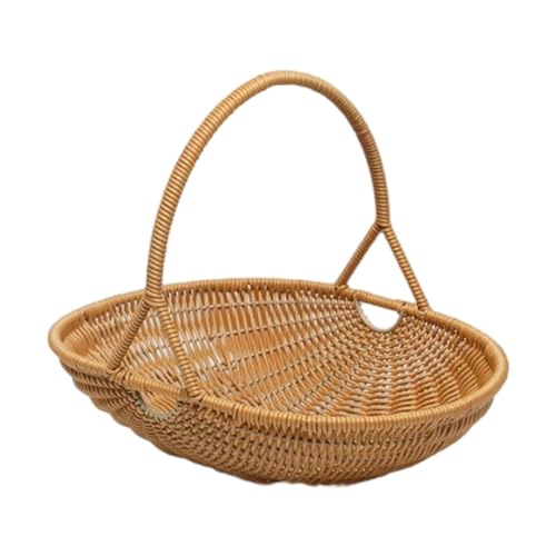 KiBcsLic Wäschekorb Stilvoller Handgeflochtener Korb Als Aufbewahrungskorb Und Picknickkorb mit Stabilem Griff Aus PP für Haushalt Camping Garten, L KiBcsLic Wäschekorb Stilvoller Handgeflochtener Korb Als Aufbewahrungskorb Und Picknickkorb mit Stabilem Griff Aus PP für Haushalt Camping Garten, L von KiBcsLic