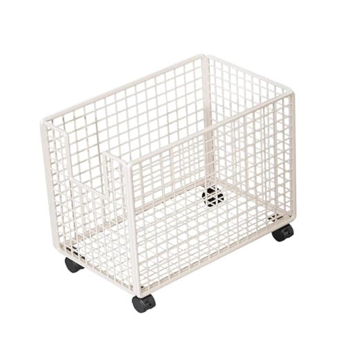 KiBcsLic Wäschewagen, Schmutzwäschekorb, Sortierständer, Mülleimer mit Stabilem Eisendesign, Geeignet für Badezimmer, Weiß von KiBcsLic