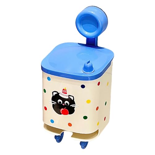 KiBcsLic Wandaufbewahrungsbox Cartoon Padsorganizer Wandhalter Napkinbox mit Doppelfunktion Und Haken Aus Pflegeleichtem PP Material für Badezimmer Öffentliche, Blau von KiBcsLic