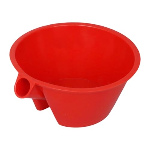 KiBcsLic Wasserkelle für Die Gartenbewässerung, Zum Lösen von Pflanzböden, Tasse, Großes Fassungsvermögen, Badelöffel, Gartenwerkzeugeimer für Die Küche zu Hau, Rot von KiBcsLic