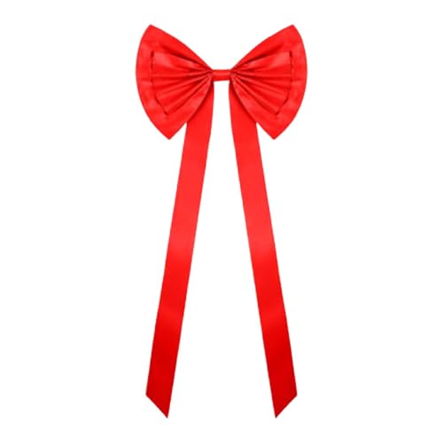 KiBcsLic Weihnachtsbaum Spitze Schleife Baumtopper mit Langem Schleifenband Geschenkdeko Ornament Partydeko Festband Aus Weichem Stoff Gefertigt für Wohnzimmer, Rot KiBcsLic Weihnachtsbaum Spitze Schleife Baumtopper mit Langem Schleifenband Geschenkdeko Ornament Partydeko Festband Aus Weichem Stoff Gefertigt für Wohnzimmer, Rot von KiBcsLic