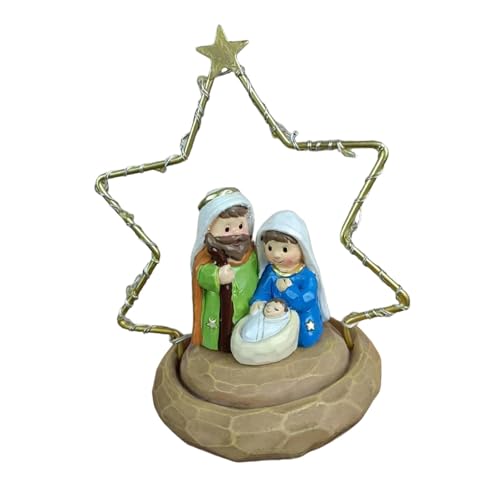 KiBcsLic Weihnachtskrippe, Religiöse Skulptur für Den Kamin Im Büroflur von KiBcsLic