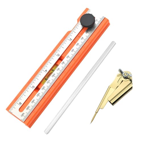 KiBcsLic Woodworking Lineal Präzises Tiefenmesslineal für Handwerker mit Integrierter Wasserwaage Verstellbarem Winkel Anreiß Und Positionierlineal Aus PP für, 1 Ruler W 1 Compass KiBcsLic Woodworking Lineal Präzises Tiefenmesslineal für Handwerker mit Integrierter Wasserwaage Verstellbarem Winkel Anreiß Und Positionierlineal Aus PP für, 1 Ruler W 1 Compass von KiBcsLic