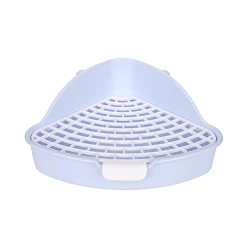 KiBcsLic mit Gitter Töpfchen Dreieck Bettkasten Ecktoilettenkasten Haustierpfanne für Kleintiere Frettchen Käfigzubehör, Blau KiBcsLic mit Gitter Töpfchen Dreieck Bettkasten Ecktoilettenkasten Haustierpfanne für Kleintiere Frettchen Käfigzubehör, Blau von KiBcsLic