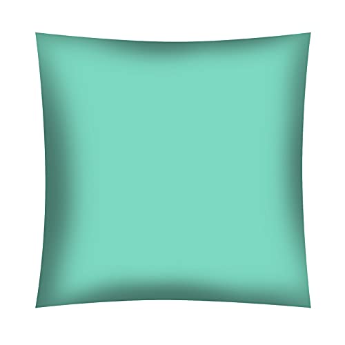 KiGATEX Dekokissen Kissenbezug 40 x 40 cm mit Reißverschluss 100% Baumwolle in vielen Faben (Mint, 40 x 40 cm) von KiGATEX