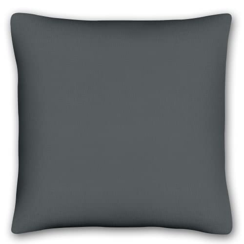 KiGATEX Kissenbezug 40x40 cm – 100% Baumwolle, weiche & langlebige Dekokissenhülle, waschbar, in vielen Farben – Ideal für Sofa, Bett & Wohnbereich - Anthrazit von KiGATEX