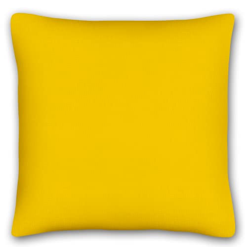 KiGATEX Dekokissen Kissenbezug 40 x 40 cm mit Reißverschluss 100% Baumwolle in vielen Faben (gelb, 40 x 40 cm) von KiGATEX