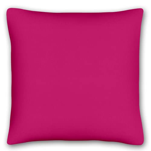 KiGATEX Dekokissen Kissenbezug 40 x 40 cm mit Reißverschluss 100% Baumwolle in vielen Faben (pink, 40 x 40 cm) von KiGATEX