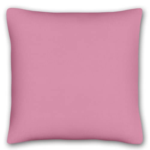 KiGATEX Kissen-Bezug für Deko-Kissen - Kopfkissen-Bezug aus 100% Baumwolle - Einfarbige Kissenhülle mit Reißverschluss - 40 x 40 cm - Rosa von KiGATEX