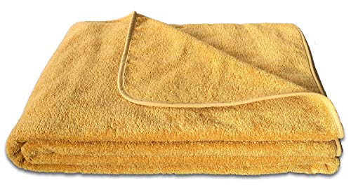 KiGATEX Frottee-Decke aus 100% Baumwolle - Sommer-Decke, Tagesdecke, Bettdecke, Strandtuch - Waschbar - Öko-Tex Zertifiziert - 150x200 cm - Curry KiGATEX Frottee-Decke aus 100% Baumwolle - Sommer-Decke, Tagesdecke, Bettdecke, Strandtuch - Waschbar - Öko-Tex Zertifiziert - 150x200 cm - Curry von KiGATEX