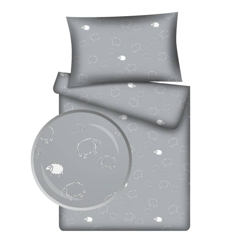 KiGATEX Kinderbettwäsche KiGATEX Set 2-teilig, 100x135 + 40x60 cm, für Mädchen + Jungen, 100% Baumwolle, weich & atmungsaktiv, waschbar bei 60°C von KiGATEX