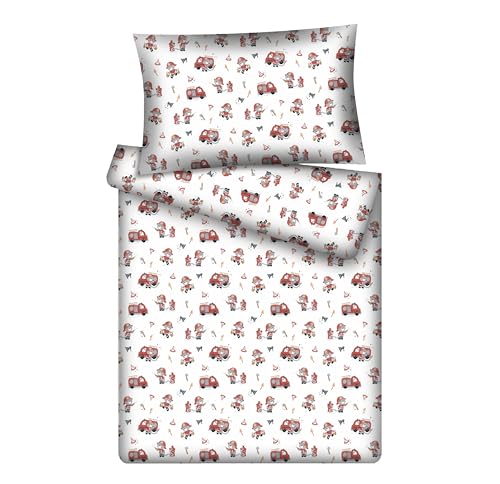 KiGATEX Kinderbettwäsche-Set Feuerwehrmann mit Reißverschluss – 100% Baumwolle – 2-teilig: Decke 100x135 cm + Kissen 40x60 cm – weich & atmungsaktiv – für Jungen & Mädchen – waschbar bei 60 °C KiGATEX Kinderbettwäsche-Set Feuerwehrmann mit Reißverschluss – 100% Baumwolle – 2-teilig: Decke 100x135 cm + Kissen 40x60 cm – weich & atmungsaktiv – für Jungen & Mädchen – waschbar bei 60 °C von KiGATEX