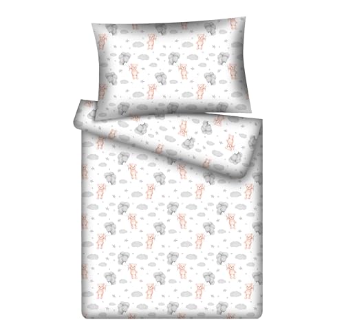 KiGATEX Kinderbettwäsche-Set Fliegender Teddy mit Reißverschluss – 100% Baumwolle – 2-teilig: Decke 100x135 cm + Kissen 40x60 cm – weich & atmungsaktiv – für Jungen & Mädchen – waschbar bei 60 °C KiGATEX Kinderbettwäsche-Set Fliegender Teddy mit Reißverschluss – 100% Baumwolle – 2-teilig: Decke 100x135 cm + Kissen 40x60 cm – weich & atmungsaktiv – für Jungen & Mädchen – waschbar bei 60 °C von KiGATEX