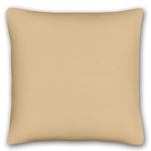 KiGATEX Kissen-Bezug für Deko-Kissen - Kopfkissen-Bezug aus 100% Baumwolle - Einfarbige Kissenhülle mit Reißverschluss - 40 x 40 cm - Beige von KiGATEX