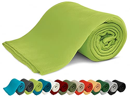 KiGATEX Polar-Fleecedecke – 130 x 160 cm – Oeko-TEX Standard 100 Zertifiziert – Kuschelige Fleece-Decke für innen & außen – Pflegeleicht als Sofa-, Sommer-, Hunde- oder Tagesdecke – Lemon von KiGATEX