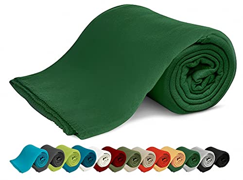 KiGATEX Polar-Fleecedecke – 130 x 160 cm – Oeko-TEX Standard 100 Zertifiziert – Kuschelige Fleece-Decke für innen & außen – Pflegeleicht als Sofa-, Sommer-, Hunde- oder Tagesdecke – Moos von KiGATEX