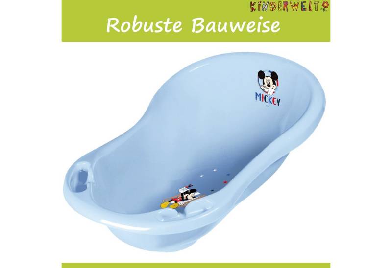 KiNDERWELT Babybadewanne Baby Badewanne 84 cm Disney Micky Maus Babywanne von KiNDERWELT