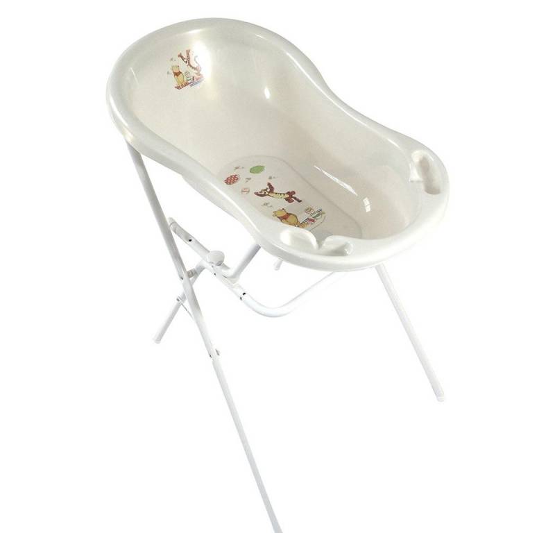 KiNDERWELT Babybadewanne Badewanne 84 cm Winnie Pooh + Badewannenständer, (2er Set) von KiNDERWELT