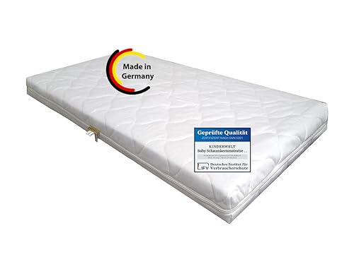 KiNDERWELT Schaumstoffmatratze Comfort gesteppt für Kinderbett Wiegen 90 x 40 x 7 cm Babymatratze Matratze Schaumkernmatratze von KiNDERWELT