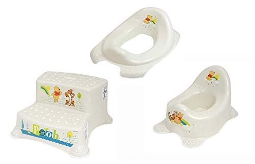 KiNDERWELT Töpfchen Set - für Kleinkinder, Topf, WC Aufsatz, Hocker (3er Set mit 2-stufigem Hocker) von KiNDERWELT